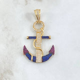 Pendant Anchor 6.3gr / 5cm / Tricolor 18K Yellow Gold ©