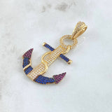 Pendant Anchor 6.3gr / 5cm / Tricolor 18K Yellow Gold ©