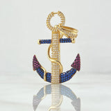 Pendant Anchor 6.3gr / 5cm / Tricolor 18K Yellow Gold ©