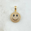 Pendant Happy Face 3.7gr / 3cm / White Zirconia 18K Yellow Gold ©