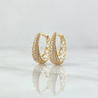 Candongas Dali Basteadas 2.45gr / 1.4cm / Circones Blancos Oro Amarillo 18K ©