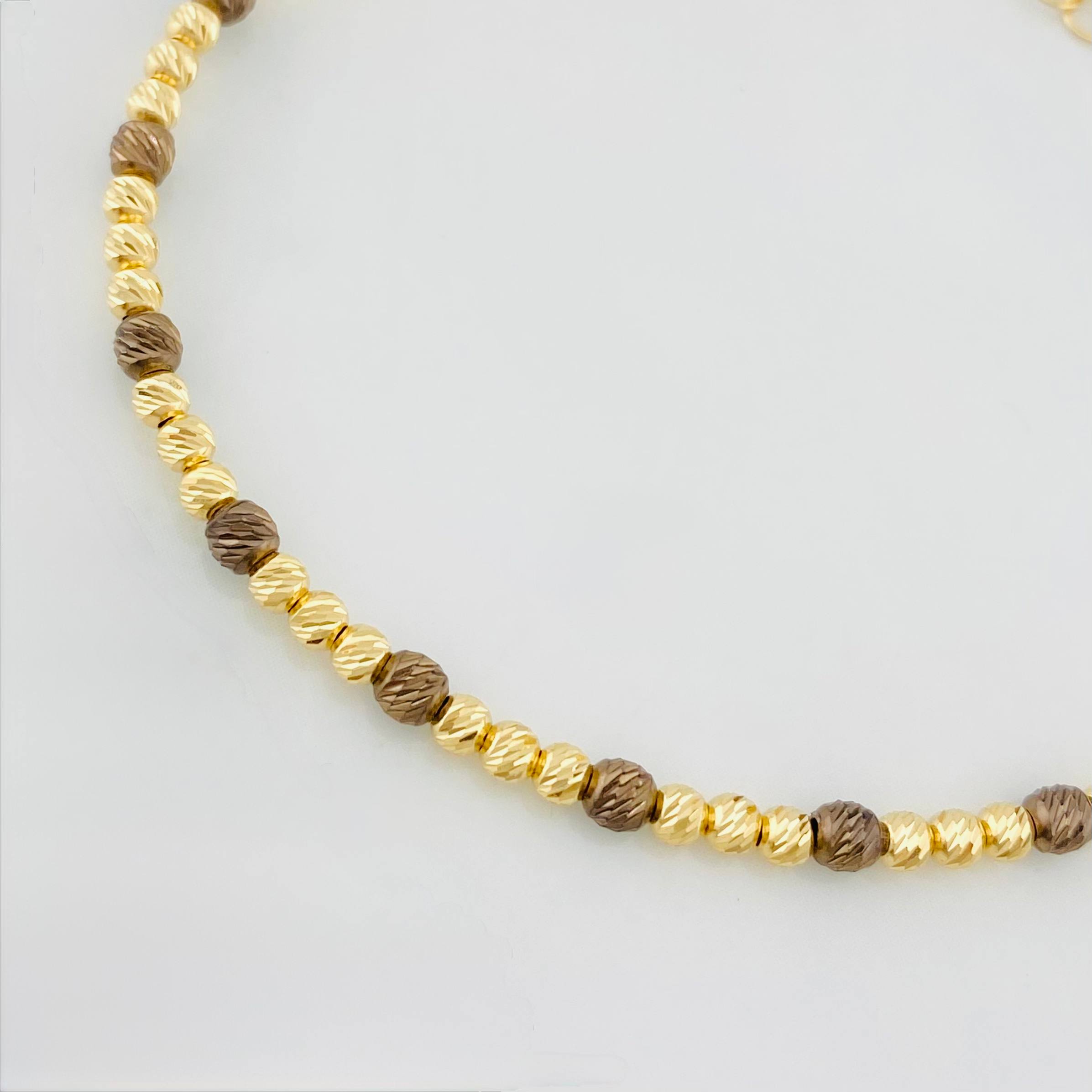 Pulso Tipo militar 4.75g / 7 in / 3mm Dos Oros Negro Amarillo 18K