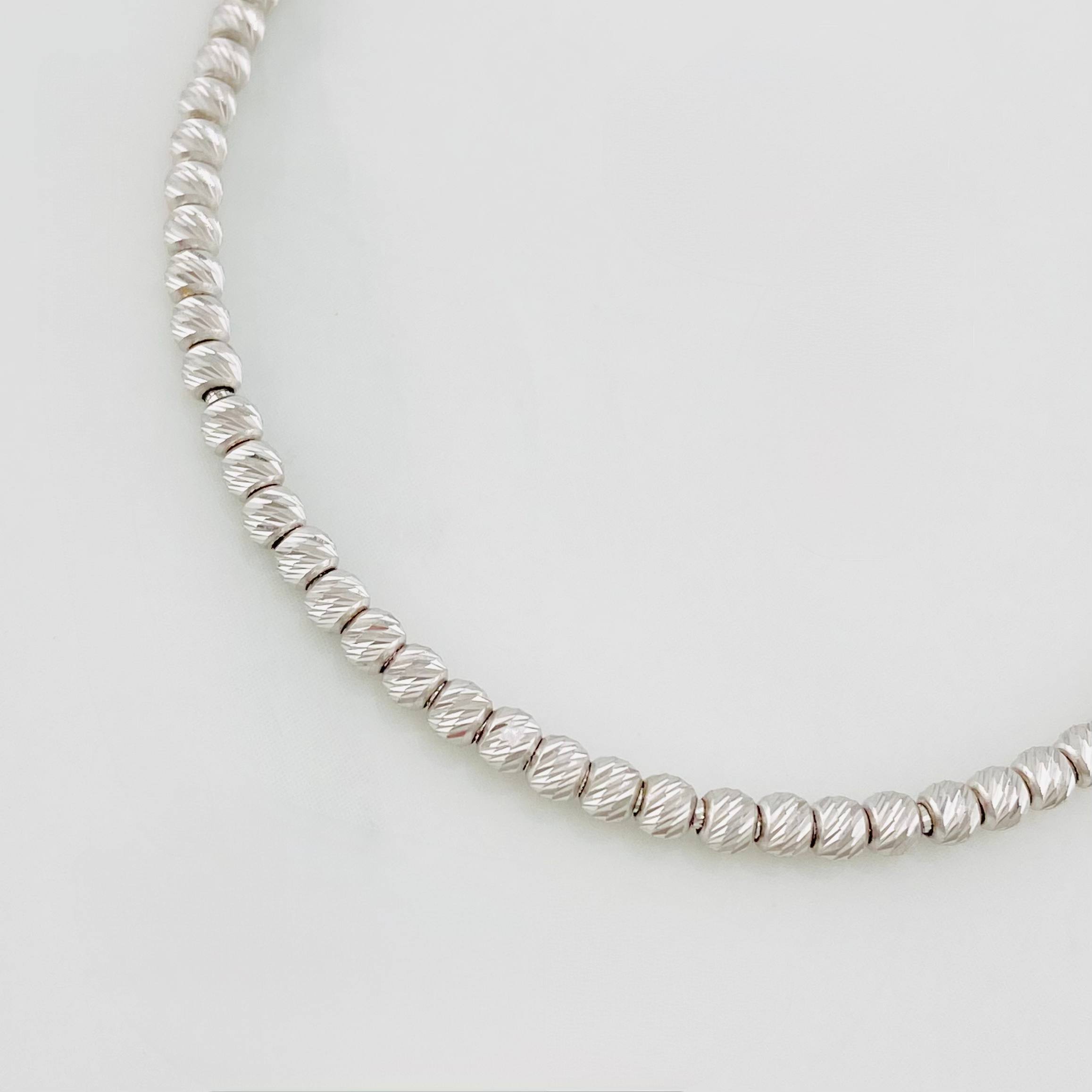 Pulso Modulable Tipo militar 4g / 7 3/4 in - 7 in / 3mm Oro Blanco 18K