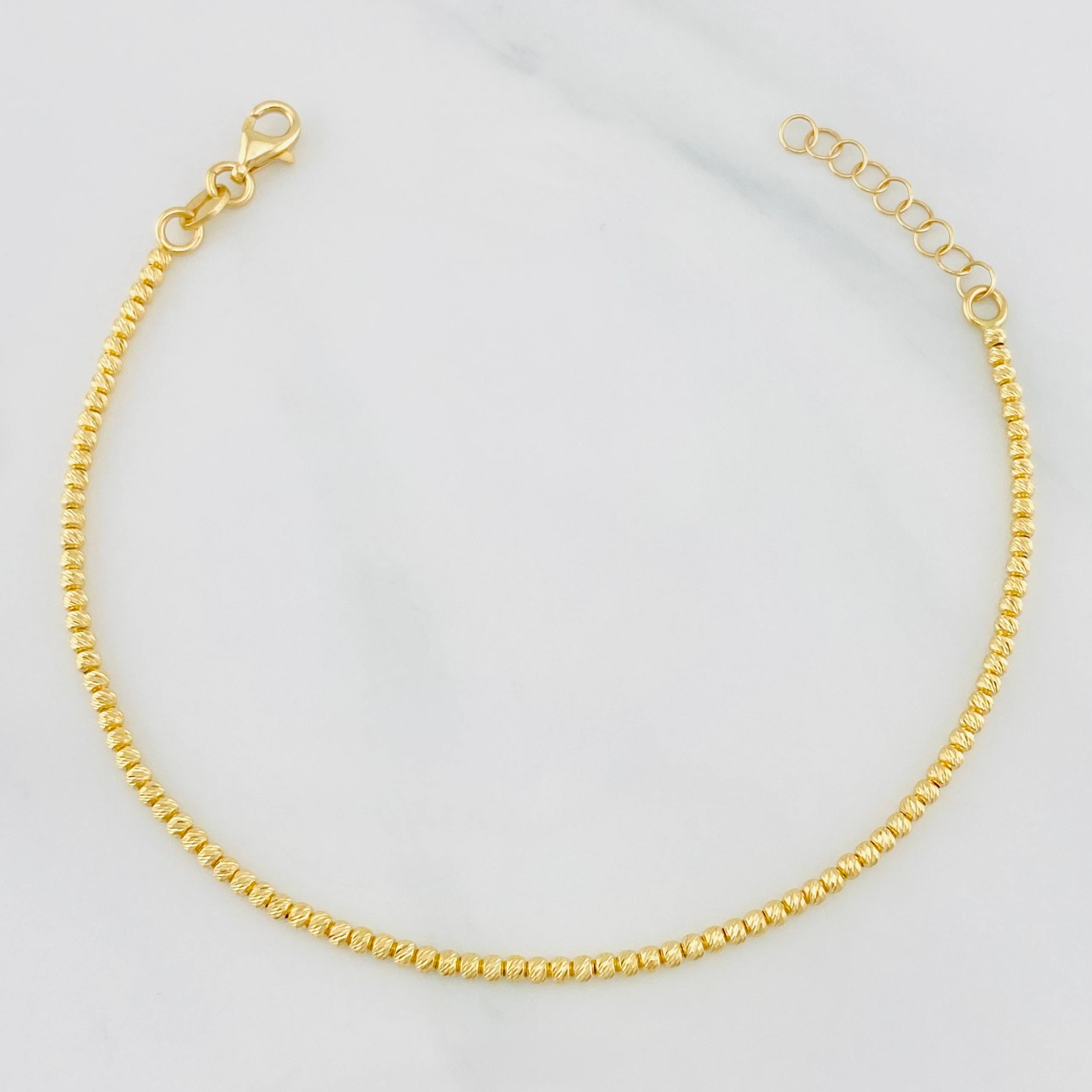 Pulso Modulable Tipo militar 3.75g / 8 in - 7 in / 2mm Oro Amarillo 18K
