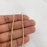 Pulso Modulable Tipo militar 3.75g / 8 in - 7 in / 2mm Oro Amarillo 18K