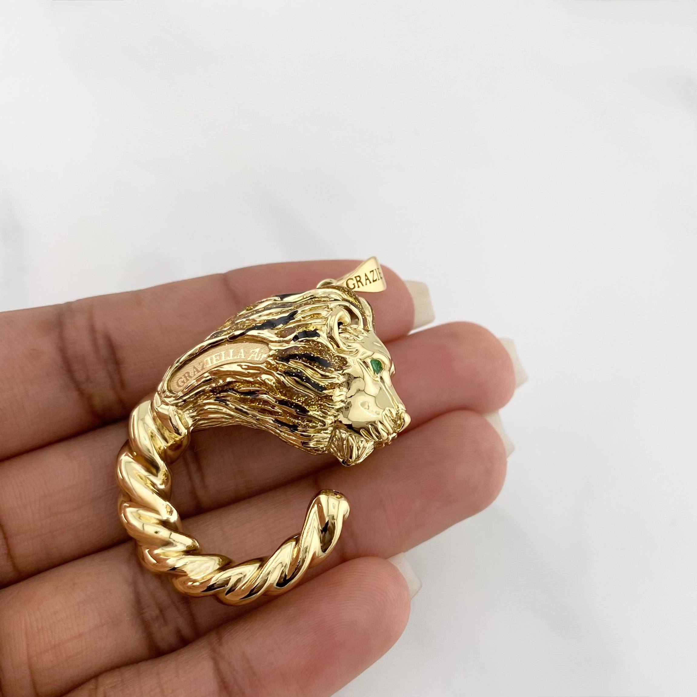 Pendant Lion 3.15g / 2 in Yellow Gold 18K