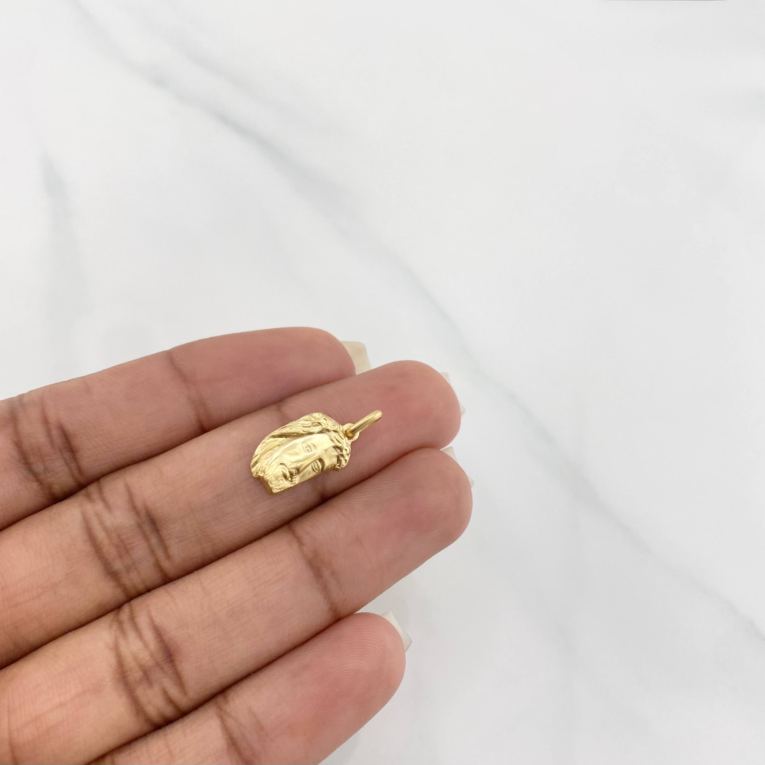 Dije Rostro cristo 0.65g / 3/4 in Oro Amarillo 18K