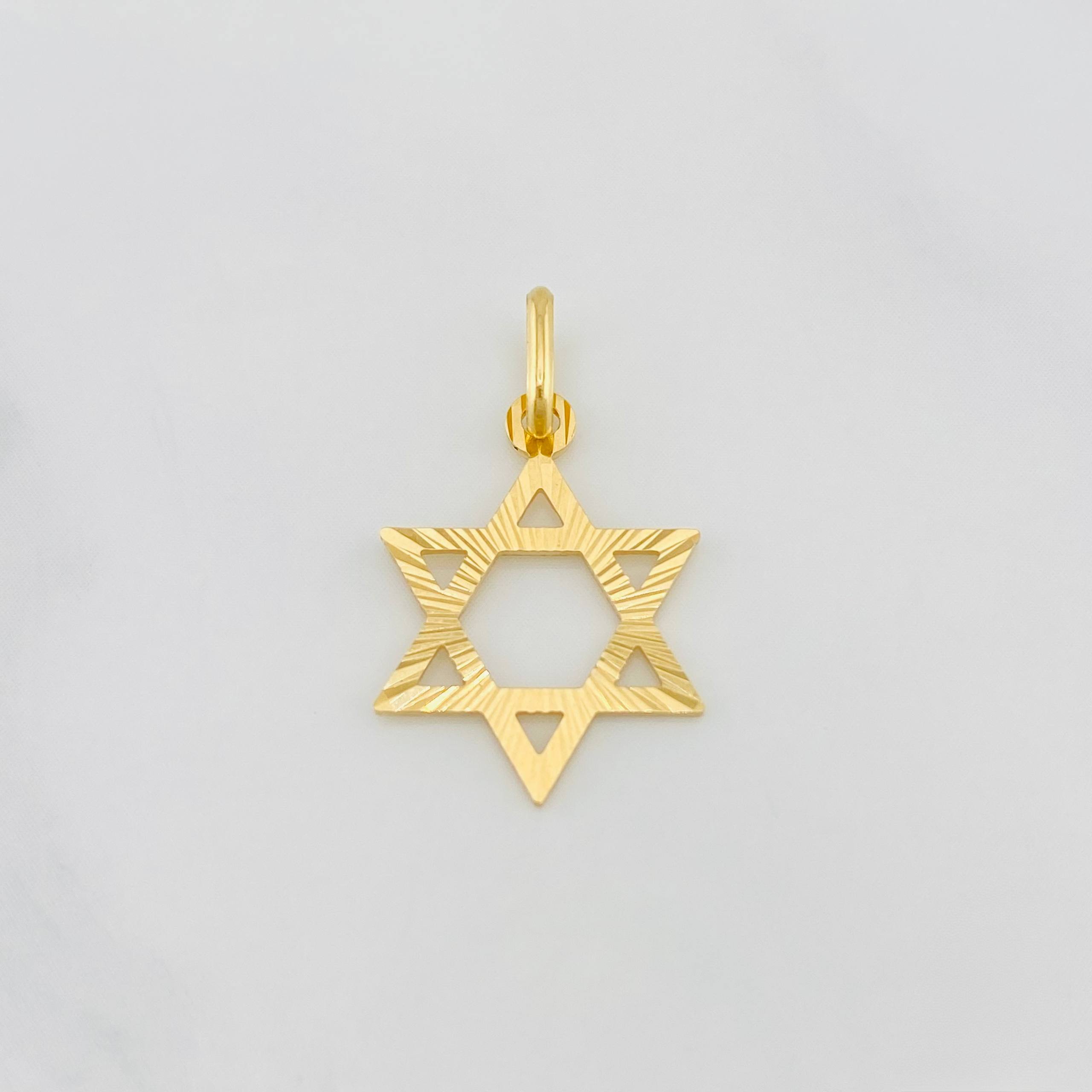 Dije Estrella de david 0.75g / 1 in Oro Amarillo 18K