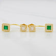 Topos Halo cuadrado 3.3g / in / 6.5mm Oro Amarillo 18K