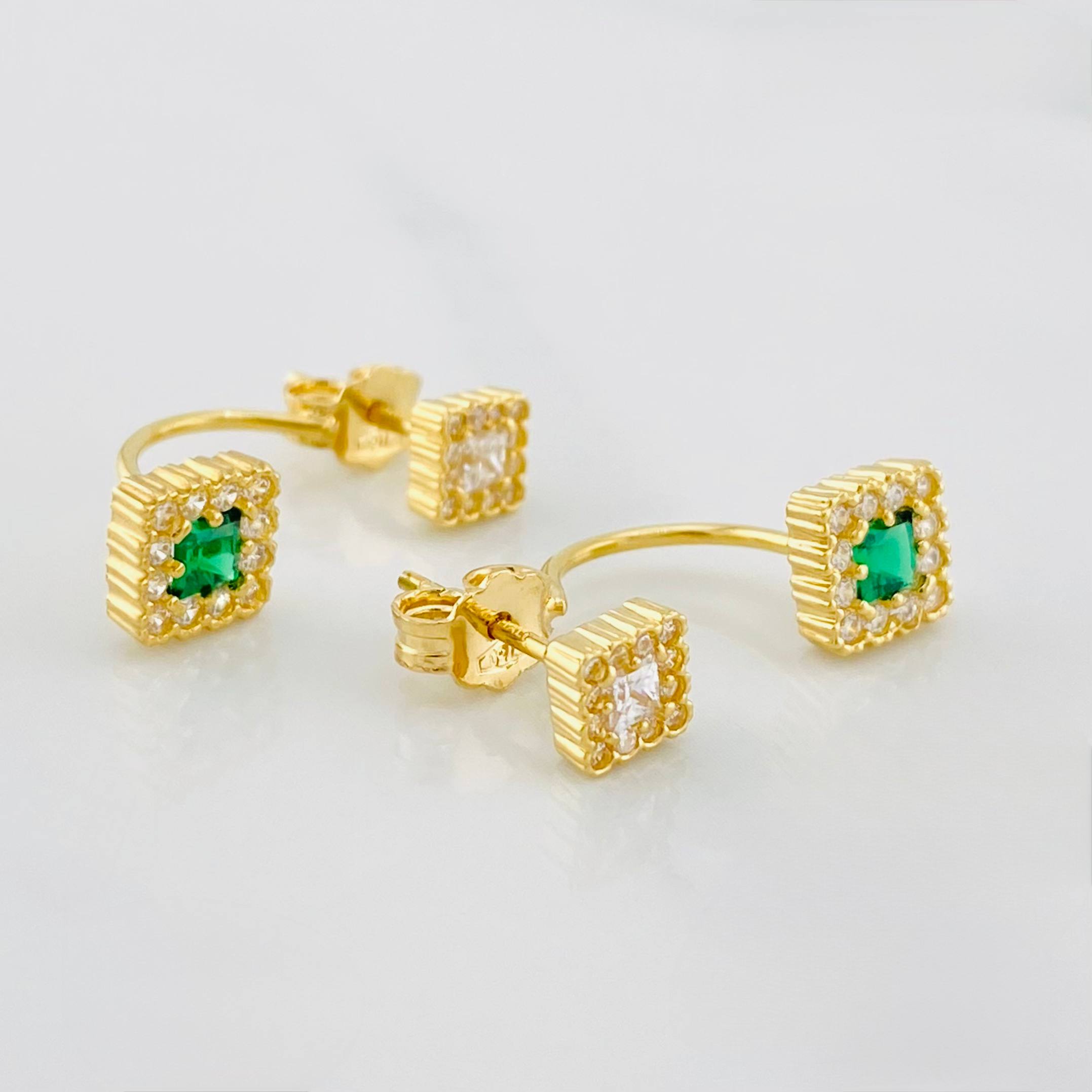 Topos Halo cuadrado 3.3g / in / 6.5mm Oro Amarillo 18K