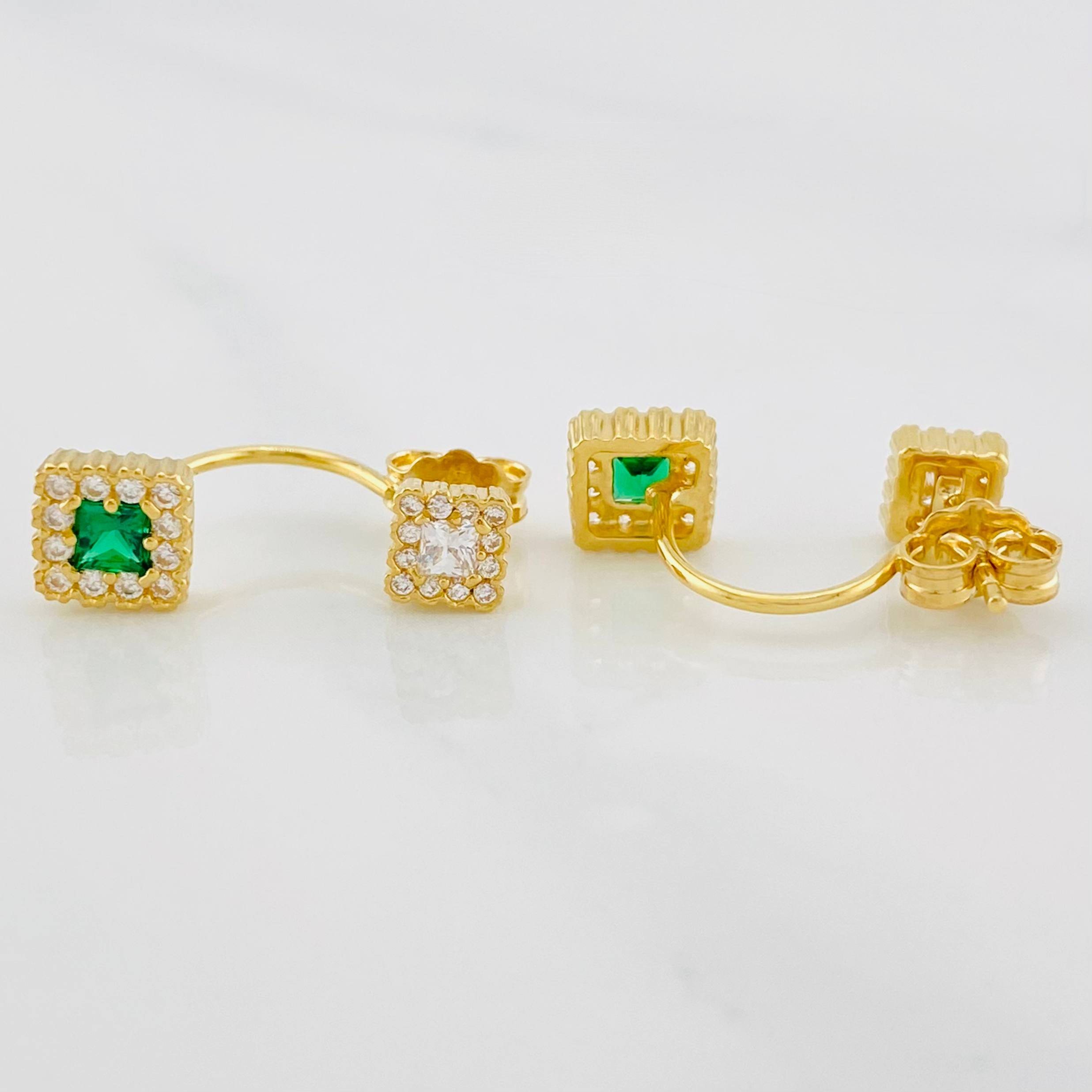 Topos Halo cuadrado 3.3g / in / 6.5mm Oro Amarillo 18K