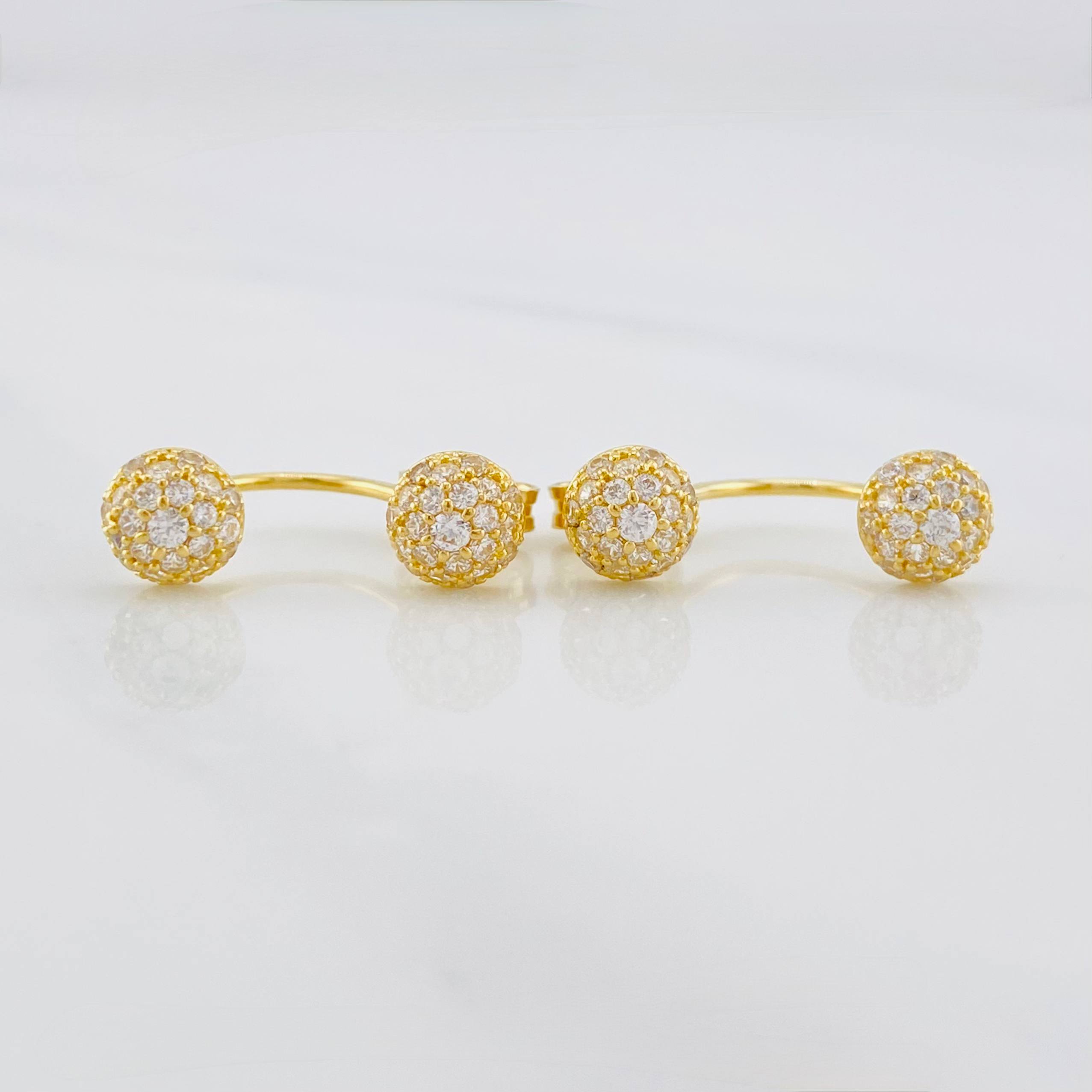 Topos Media bola tupida 2.6g / in / 6mm Oro Amarillo 18K