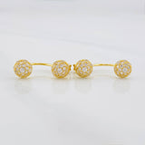 Topos Media bola tupida 2.6g / in / 6mm Oro Amarillo 18K