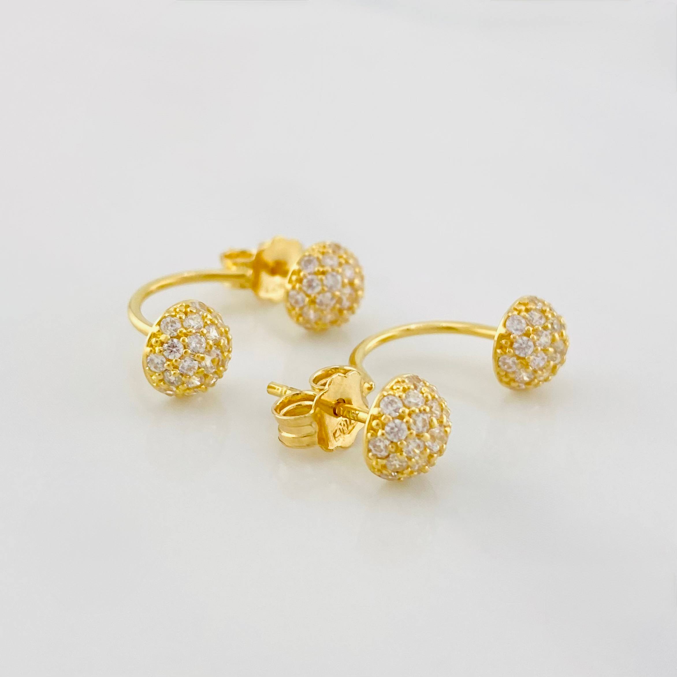 Topos Media bola tupida 2.6g / in / 6mm Oro Amarillo 18K