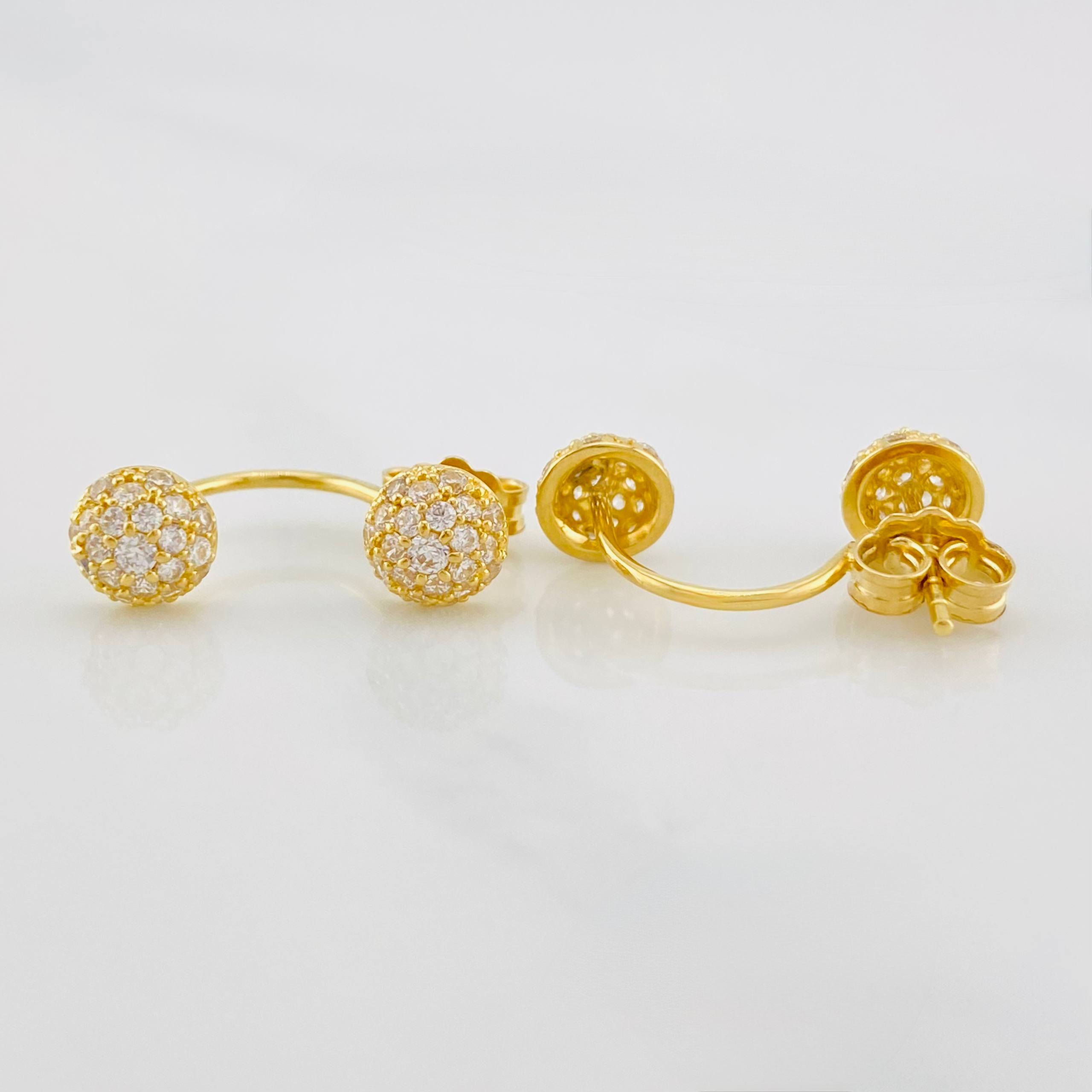 Topos Media bola tupida 2.6g / in / 6mm Oro Amarillo 18K