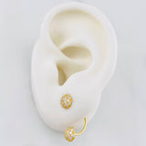 Stud Earrings Dense Ball 2.6g / in / 6mm 18K Yellow Gold