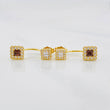 Topos Halo cuadrado 3.3g / in / 6.5mm Oro Amarillo 18K