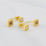 Topos Halo cuadrado 3.3g / in / 6.5mm Oro Amarillo 18K