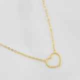 Cadena Aro seguido silueta corazón 1.3g / 18 in / 1mm Oro Amarillo 18K