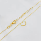 Cadena Aro seguido silueta corazón 1.3g / 18 in / 1mm Oro Amarillo 18K