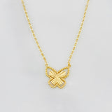Cadena Aro seguido mariposa 1.4g / 17 1/2 in-16 3/4in / 1mm Oro Amarillo 18K