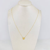 Chain Hoop followed by Butterfly 1.4g / 17 1/2 in-16 3/4 / 1mm 18K Yellow Gold