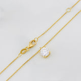 Cadena Aro seguido cuatro garras 2.1g / 17 3/4 in- 16 1/2in / 0.6mm Oro Amarillo 18K