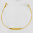 Pulso Chino placa rectangular 1.65g / 6 1/4 in / 1.5mm Oro Amarillo 18K