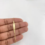 Pulso Chino placa rectangular 1.65g / 6 1/4 in / 16.3mm Oro Amarillo 18K
