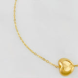 Tobillera Aro seguido corazón 1.85g / 7 1/2 in-6 3/4 in / 1.4mm Oro Amarillo 18K