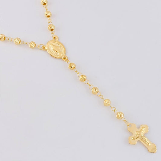Rosario Virgen milagrosa 9.65g / 22 3/4 in / 4mm Oro Amarillo 18K