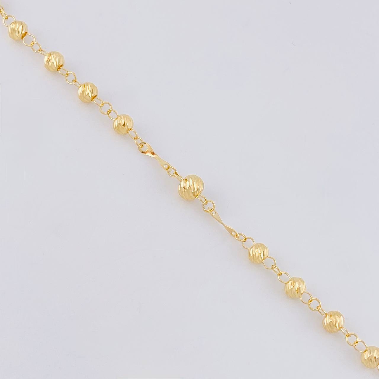 Rosario Virgen milagrosa 9.65g / 22 3/4 in / 4mm Oro Amarillo 18K