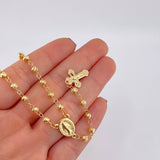Rosario Virgen milagrosa 9.7g / 23 in / 4mm Oro Amarillo 18K
