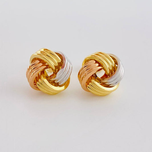 Topos Nudo 2.55g / in / 10.2mm Tres Oros 18K