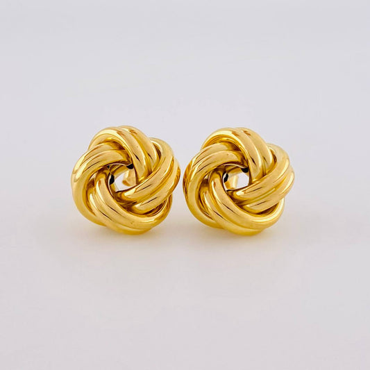 Stud Earrings Knot 2.2g / in / 13.3mm Yellow Gold 18K