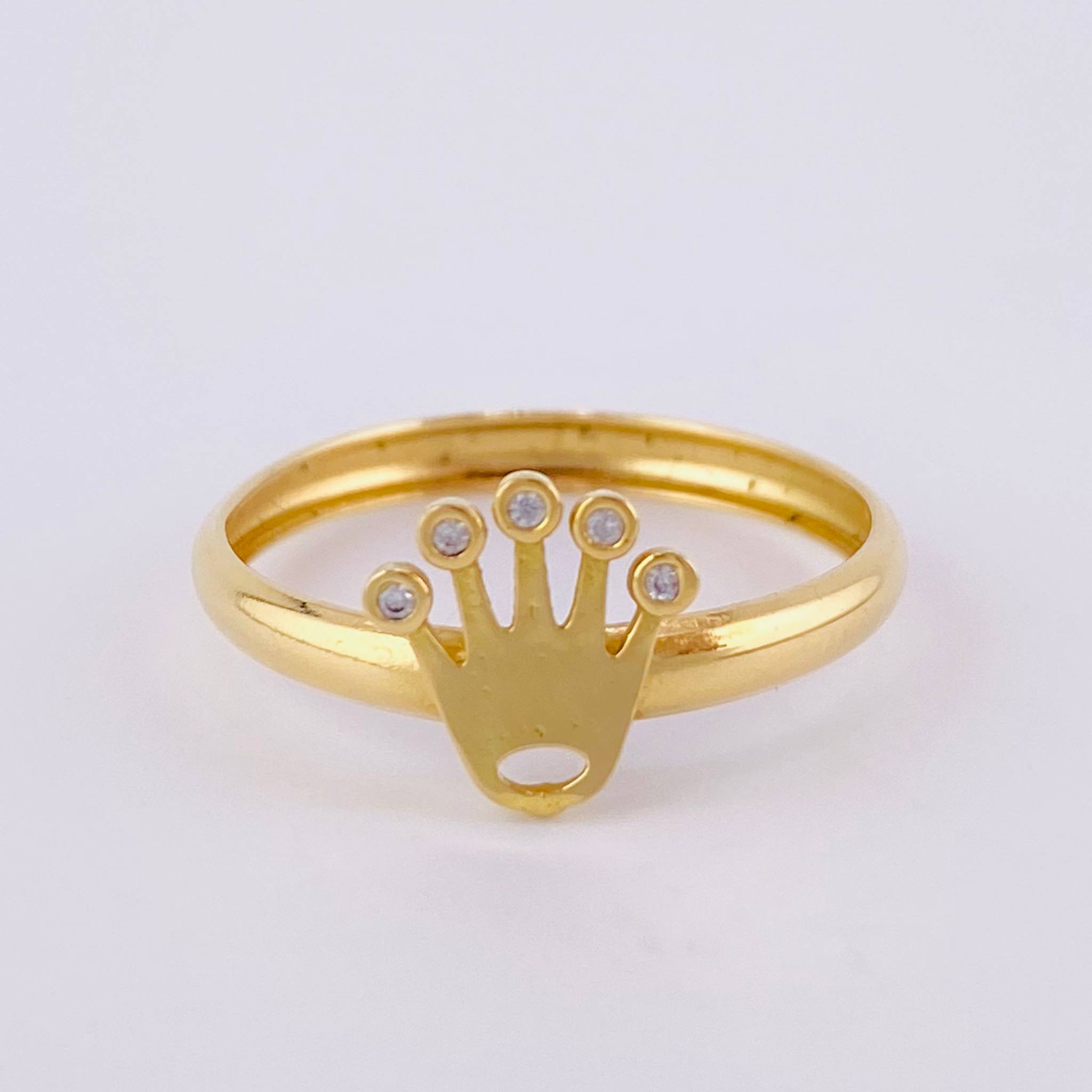 Crown Ring 1.15g / Size 8 Yellow Gold 18K