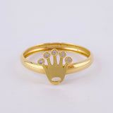 Crown Ring 1.15g / Size 8 Yellow Gold 18K