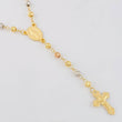 Rosary Virgin of the Miraculous Cross Christ 9.45g / 23 in / 4.5mm Three Golds 18K