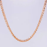 Cadena Franco 34.1g / 23 3/4 in / 3.15mm Dos Oros Blanco Rosa 18K