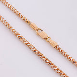 Cadena Franco 34.1g / 23 3/4 in / 3.15mm Dos Oros Blanco Rosa 18K