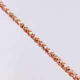 Cadena Franco 34.1g / 23 3/4 in / 3.15mm Dos Oros Blanco Rosa 18K