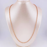 Cadena Franco 34.1g / 23 3/4 in / 3.15mm Dos Oros Blanco Rosa 18K