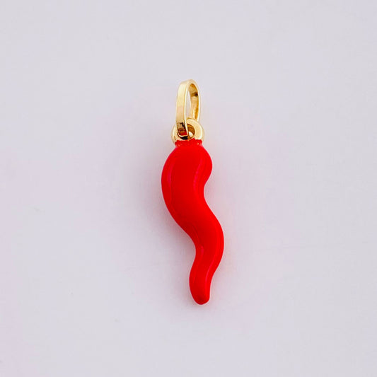 Pendant Chile jalapeño 0.8g / 1 in Yellow Gold 18K