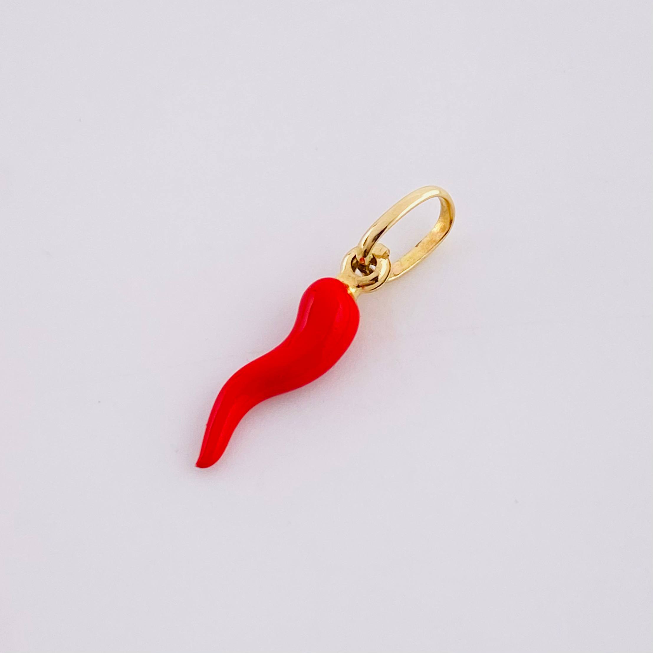 Dije Chile jalapeño 0.35g / 3/4 in Oro Amarillo 18K