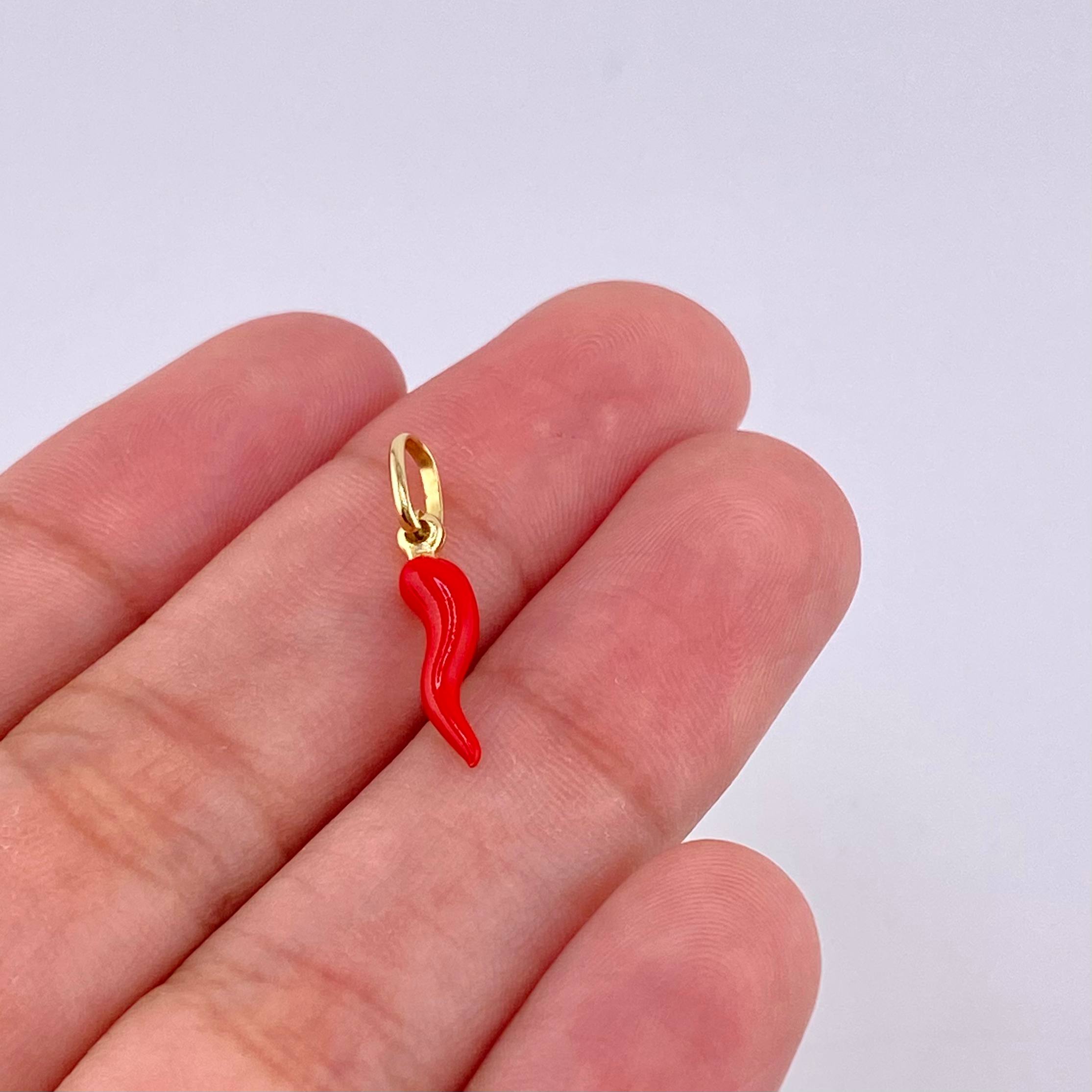 Dije Chile jalapeño 0.35g / 3/4 in Oro Amarillo 18K