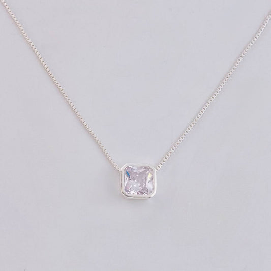 Venetian Chain Square Pendant 3.3g / 18 in / 0.8mm Silver 925