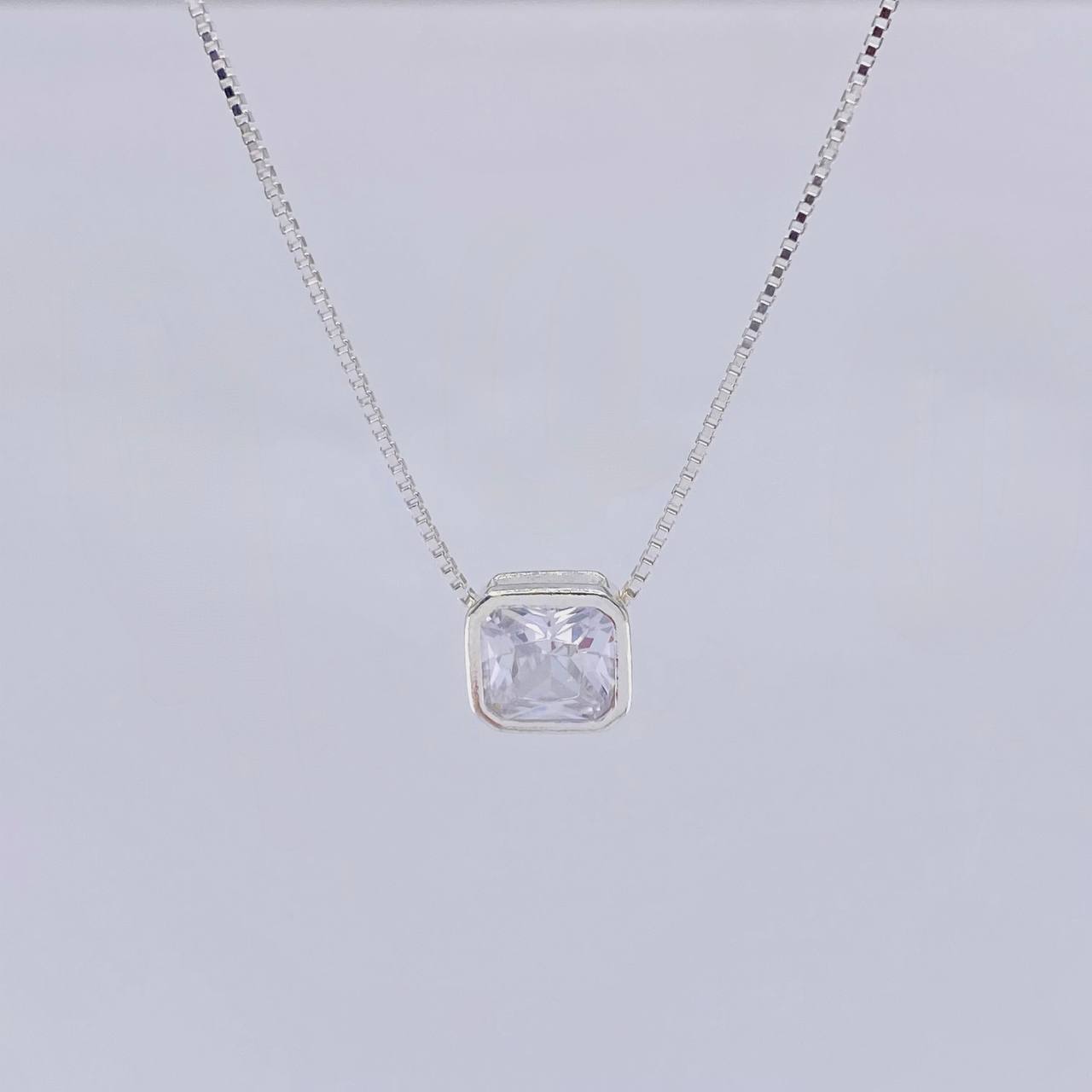 Venetian Chain Square Pendant 3.3g / 18 in / 0.8mm Silver 925