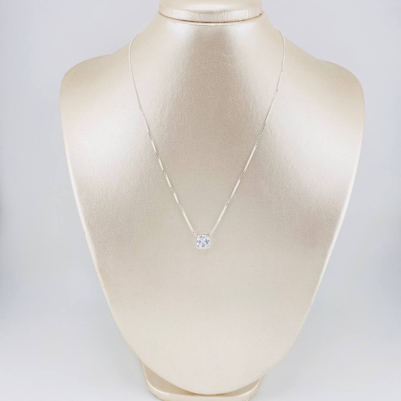 Venetian Chain Square Pendant 3.3g / 18 in / 0.8mm Silver 925