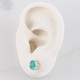 Topos Floreados Esmeraldas 63pts 1.7g / in / 7.7mm Plata 950