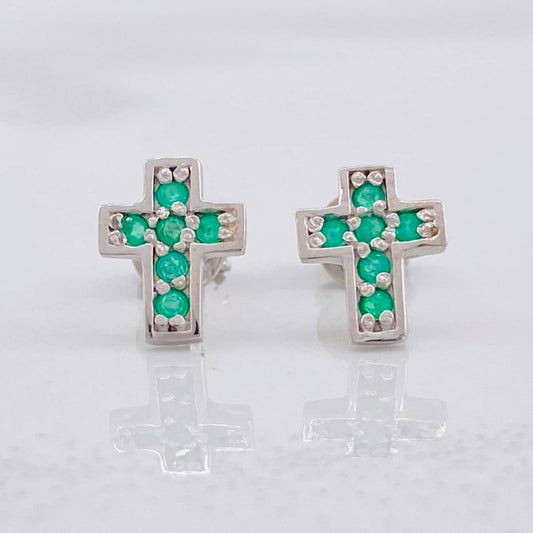 Topos Cruz Tupida Esmeraldas 19pts 0.95g / in / 6.6mm Plata 950